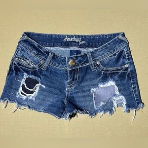 Amethyst jeans denim shorts, size 0